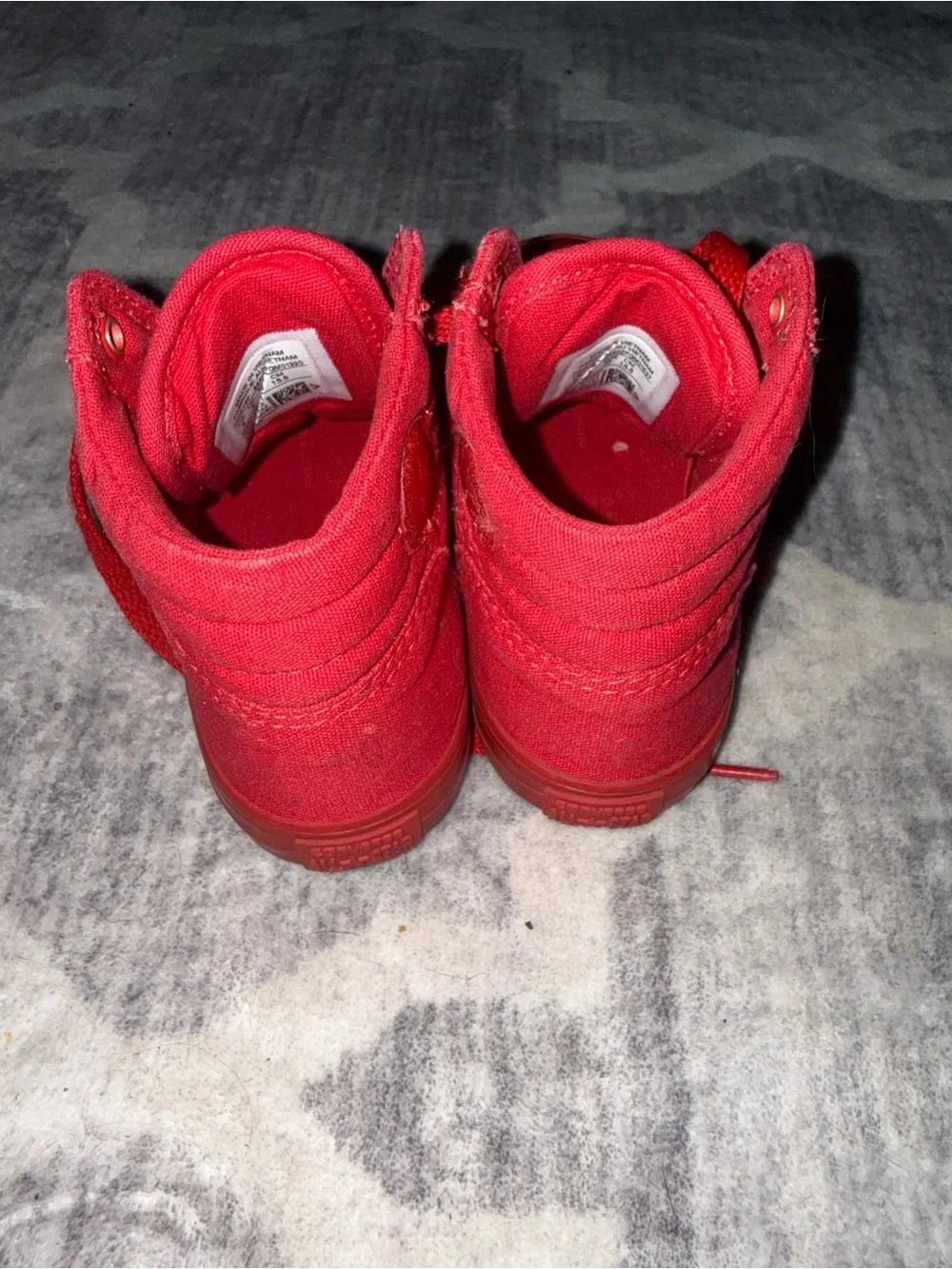 Converse Kids Red High-Top Canvas Sneakers